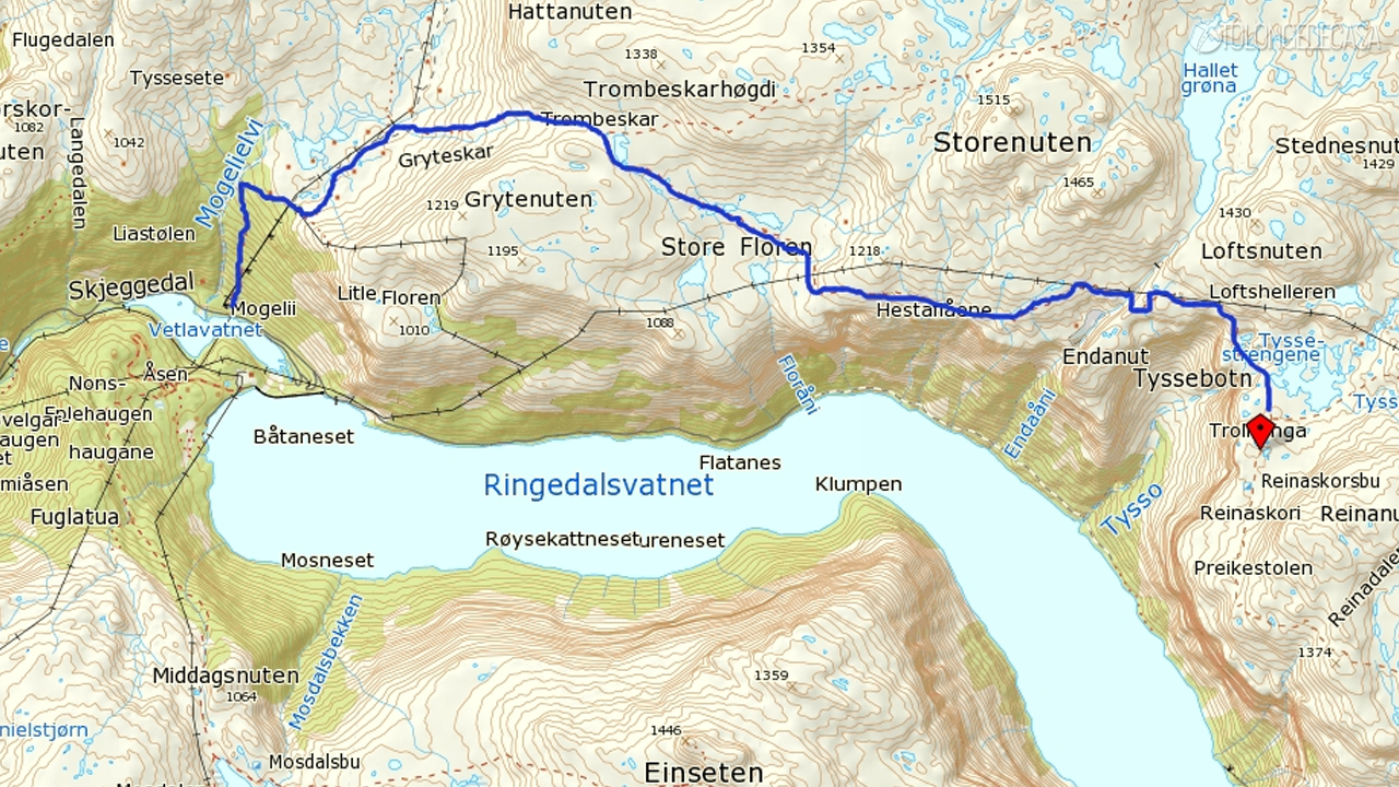 Mapa da trilha